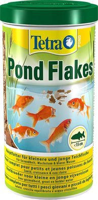 Tetra Pond Flakes Hauptfutter Flockenmischung Teichfische Gartenteich Fische 1 L