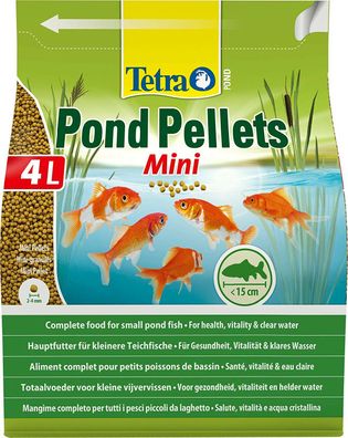Tetra Pond Pellets Mini Hauptfutter Schwimmfähig Teichfische Gartenteich 4 L