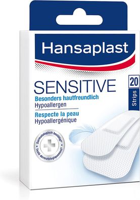 Hansaplast Sensitive Pflaster hypoallergene Wundpflaster 2 Größen 20 Strips