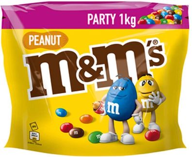 M&M'S Peanut Erdnüsse Milchschokolade Schokolinsen Nüsse Süßwaren Beutel 1 kg