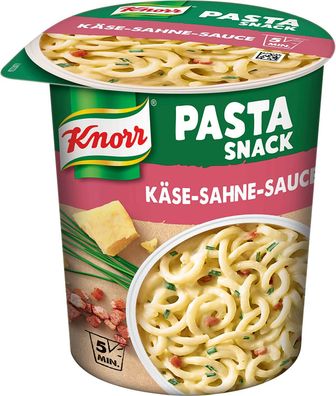 Knorr Pasta Snack Käse-Sahne-Sauce 5 Minuten Terrine Nudelgericht 8 x 71 g