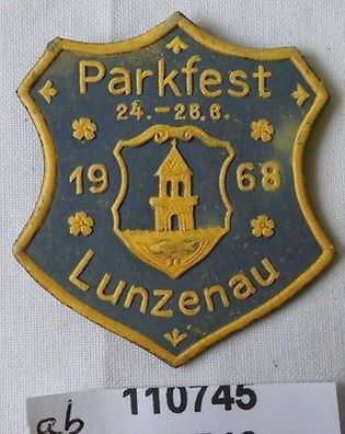 seltenes DDR Papp Abzeichen Parkfest Lunzenau 1968 (110745)