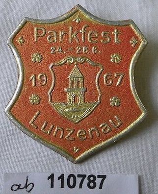 seltenes DDR Papp Abzeichen Parkfest Lunzenau 1967 (110787)