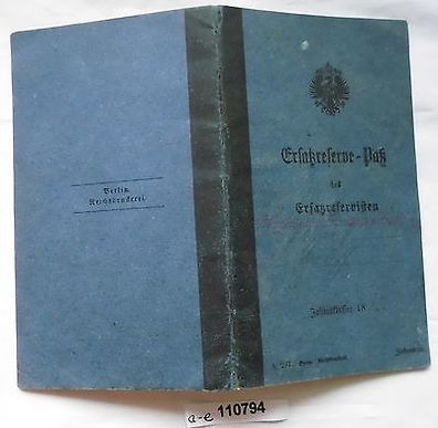 alter Militärpaß Ersatzreserve Paß Bezirks Kommando Frankfurt a.M. (110794)
