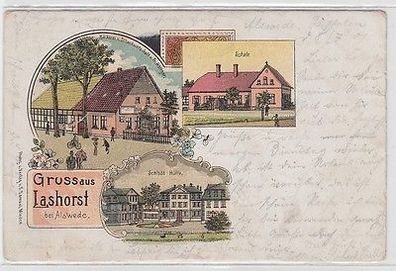 67653 Ak Lithographie Gruß aus Lashorst bei Alswede 1901
