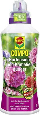 COMPO Hortensien Kamelien Dünger Morbeetpflanzen Balkon Terrasse Garten 1 Liter