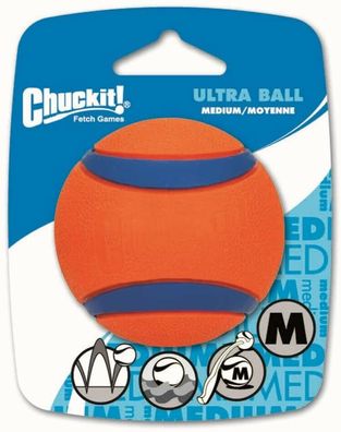 Chuckit! 170015 Ultra Ball Medium Spielzeug Spielball Hunde Schwimmfähig Outdoor