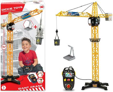 Dickie Toys 203462411 Giant Crane elektrischer Spielzeug Kran ferngesteuert