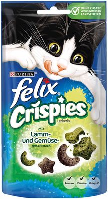 Felix Crispies Lamm Gemüse Katzensnack Katzenleckerlis 8 x 45 g 8er Pack