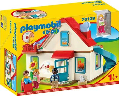 Playmobil 1.2.3 70129 Einfamilienhaus Soundeffekte Spielzeug Spielset Motorik