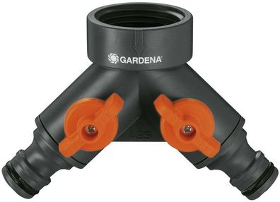 Gardena 938-20 2-Wege-Ventil Wasserverteiler Wasserhahn 26.5 mm Schlauch Garten