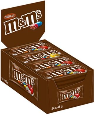 M&M'S Choco Schokolinsen Milchschokolade Süßwaren Beutel 24 x 45g 24er Pack