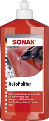 SONAX 0300200 AutoPolitur Bunt Metallic Lacke Auto KFZ Wachs Politur 500 ml