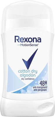 Rexona Deostick Cotton Dry Anti-Transpirant Deo Damen Frauen 6 x 40 ml 6er Pack