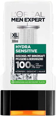 L'Oréal Men Expert Hydra Sensitive Duschgel Herren Männer Pflege 6 x 300 ml