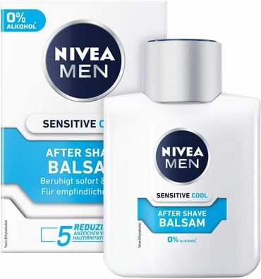 NIVEA MEN Sensitive Cool After Shave Balsam Herren Männer Pflege Rasur 100 ml
