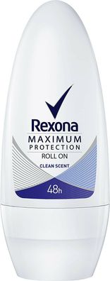 Rexona Deo Roll-On Maximum Protection Clean Scent Anti-Transpirant 3 x 50 ml