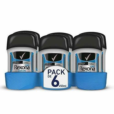 Rexona Men Deostick Cobalt Dry Anti-Transpirant Herren Männer 6 x 50 ml 6er Pack