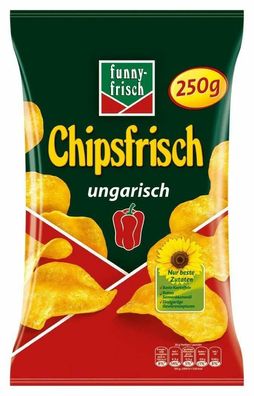 Funny-Frisch Chipsfrisch ungarisch Kartoffelchips Chips 15 x 250g 15er Pack