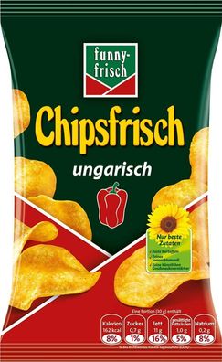 Funny-Frisch Chipsfrisch ungarisch Kartoffelchips Chips 12 x 50g 12er Pack