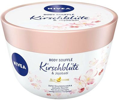 NIVEA Body Soufflé Kirschblüte Jojobaöl Lotion trockene Haut Damen Frauen 200 ml