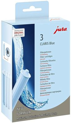 Jura 71312 Claris Blue Filterpatrone Espresso Kaffeemaschinen Zubehör 3er Pack