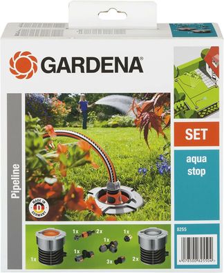 Gardena 8255-20 Start-Set Garten Pipeline Wassersteckdose Wasserstop Garten