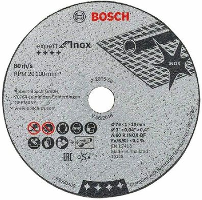 Bosch Professional Trennscheibe Expert for Inox Edelstahl Ø 76 mm 5er Pack