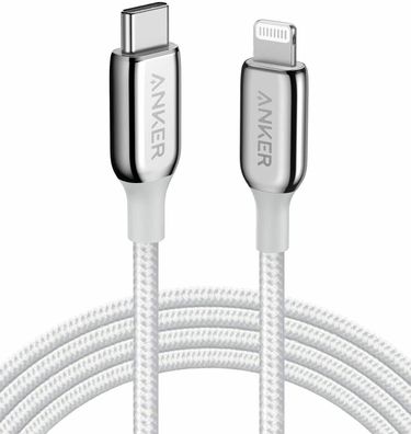 Anker Powerline+ III USB-C auf Lightning Ladekabel MFi iPad iPhone 180cm silber