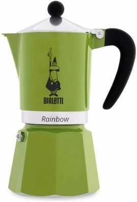 Bialetti Rainbow Espressokocher 6 Tassen Sicherheitsventil Aluminium Grün