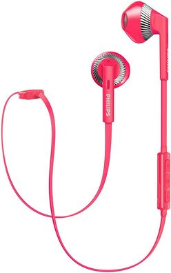 Philips SHB5250PK In-Ear Bluetooth Kopfhörer Mikrofon iPhone Android pink