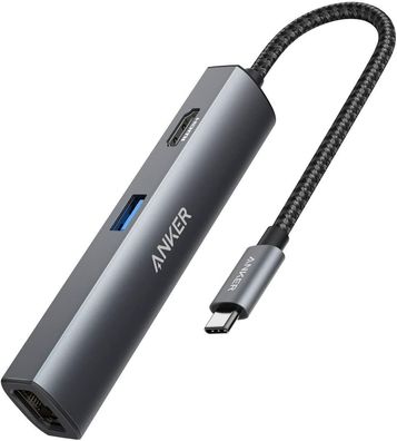 Anker PowerExpand+ 5-in-1 USB-C Ethernet Hub Adapter 4K HDMI USB 3.0 MacBook