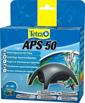 Tetra APS 50 Aquarium Luftpumpe leise Membranpumpe Aquarien 10-60 L schwarz