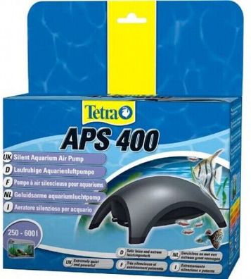 Tetra APS 400 Aquarium Luftpumpe leise Membranpumpe Aquarien 250-600 L schwarz