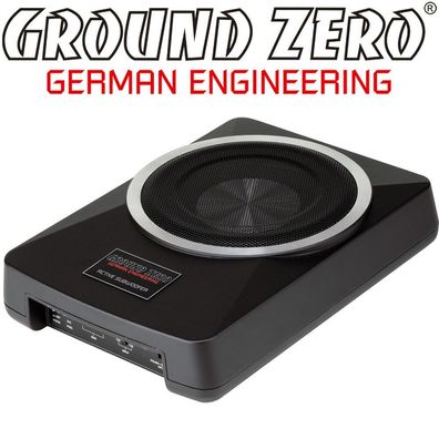 Ground Zero GZUB 800XACTII 20 cm Aktiv flach Suboofer Verstärker Box unter Sitz