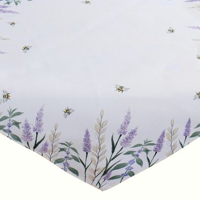 Tischdecke Tischläufer Kissenhülle weiß lila Lavendel Frühling Sommer Deko