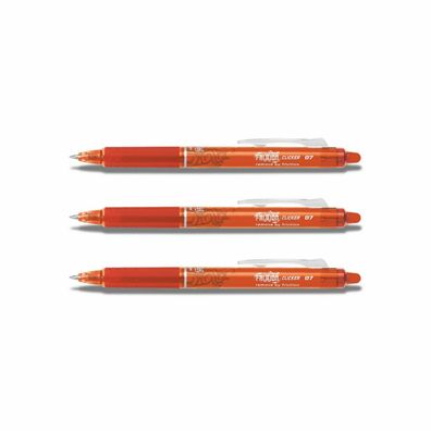 Pilot Frixion Clicker Tintenroller 0.7 orange 3er-Set