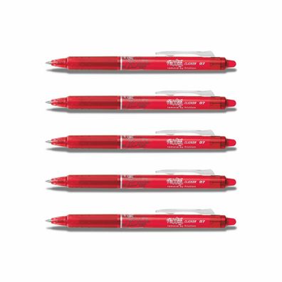 Pilot Frixion Clicker 0.7 Tintenroller rot 5er-Set