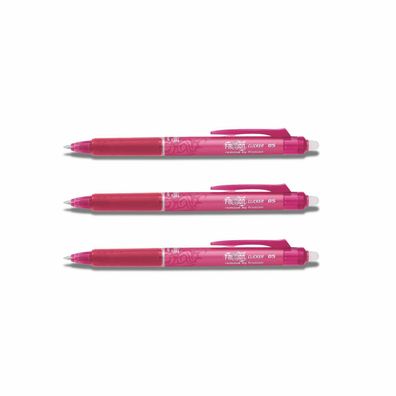 Pilot Frixion Clicker 0.5 Tintenroller pink 3er-Set