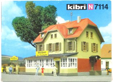 Kibri N 7114 Bausatz Restaurant Gasthaus Zur Eisenbahn - OVP (1772f)