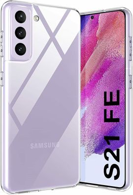Hülle für Samsung Galaxy S21 FE 5G Silikon Schutz Handyhülle TPU Tasche Klar
