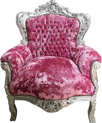 Casa Padrino Sessel King Pink / Violett - Antikstil Möbel