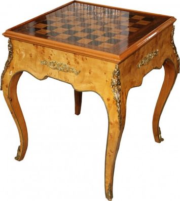 Casa Padrino Barock Spieltisch Schach / Backgammon Tisch Mahagoni L 60 x B 60 x H 71