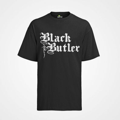 Herren Bio T-Shirt Anime Black Butler Logo Ciel Phantomhi Sebastian Michaelis