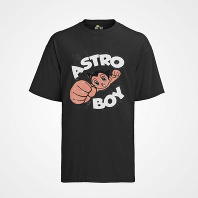 Retro Herren Bio T-Shirt Astro Boy Anime Comic Osamu Tezuka Videospiel Oldschool