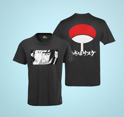 Bio T-Shirt HerrTop Naruto Shippuden Itachi Sasuke Ushia sharingan Anime
