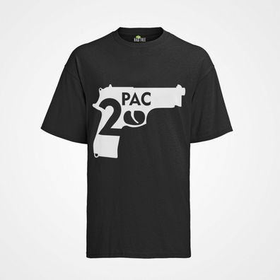 T- Shirt Herren 2pac Hip Hop Grafig Tupac Shakur name Rapper RIP Musik Two Pac