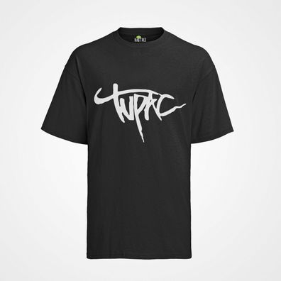 T- Shirt Herren 2pac Hip Hop Grafig Tupac Shakur Black Rapper RIP Musik Two Pac