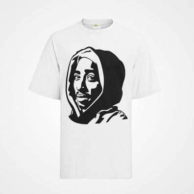T- Shirt Herren 2pac Hip Hop Mütze Tupac Shakur Black Body Biggi Musik Rapper