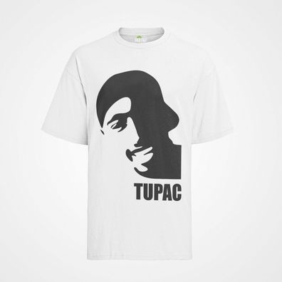 T- Shirt Herren 2pac Hip Hop Face tupac Shakur Black Body Biggi Musik Thug Life